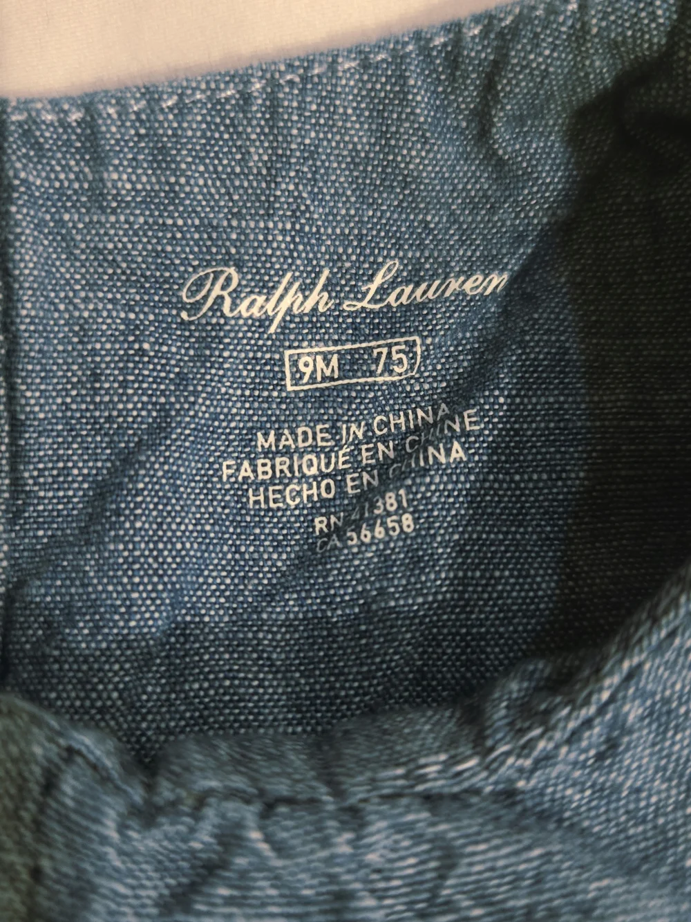 Ralph Lauren Blue Chambray Romper